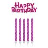 Pink Happy Birthday Candle Set
