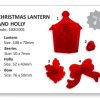 Christmas Lantern & Holly - Set of 4