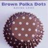 Brown Polka Dots Std Cups Pk60