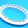 Plain Fluted Oval Plaque 165mm