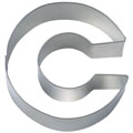 Letter C 6.5 cm st. steel
