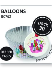 Balloons Decorative Foil Baking Cups Pk/30