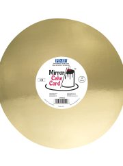 Mirror Cake Card, Round, Gold 25,4 cm, Pk/3