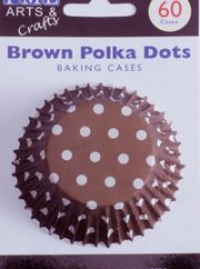 Brown Polka Dots Std Cups Pk60