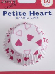 Petite Heart Baking Cups 60pk