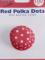 Red Polka Dots Mini Baking Cups 100 pk